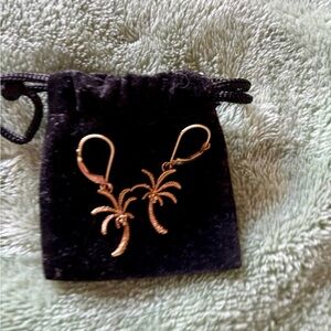 Elegant Gold Palm Tree Earrings